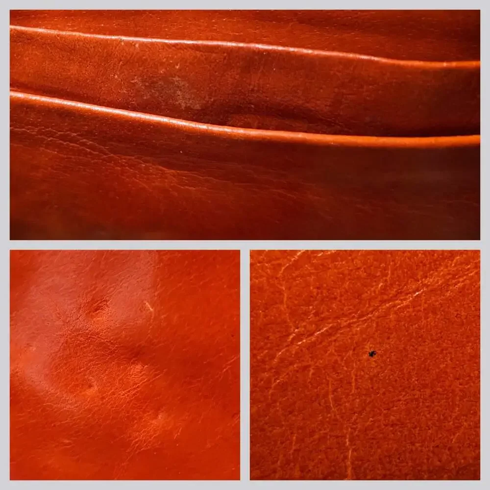 Latico Convertible Leather Clutch Wristlet Wallet Bright Orange Magnet Close